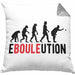 Boule Kissen mit Füllung 40x40 Geschenk Ebouleution Pétanque Boule-Spieler Geschenkidee Spruch (Grau) Grau Trendation