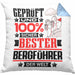 Bergführer Geschenk Lustiger Spruch für Bergführer Geschenkidee Bester Bergführer Der WeltKissen mit Füllung 40x40 (Grau) Blau Trendation