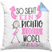 Model Kissen mit Füllung 40x40 Geschenk So Sieht Ein RIchtig Cooles Model Aus Geschenkidee Lustiger Spruch Geburtstag (Grau) Blau Trendation