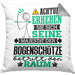 Bogenschütze Geschenk Kissen mit Füllung 40x40 Lustiger Spruch Erheben Sie Sich Der Bogenschütze Betritt den Raum (Grau) Grau Trendation