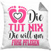 Lustige Kissen mit Füllung 40x40 für Fußpflegerinnen Geschenk für Fußpflege (Grau) Grau Trendation