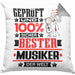 Musiker Geschenk Lustiger Spruch für Musiker Geschenkidee Bester Musiker Der WeltKissen mit Füllung 40x40 (Grau) Grau Trendation