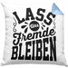 Schwarzer Humor Lass Uns Fremde Bleiben Kissen mit Füllung 40x40 Geschenk Kollegen Sarkasmus Ironie Geschenkidee für Männer Frauen (Grau) Blau Trendation