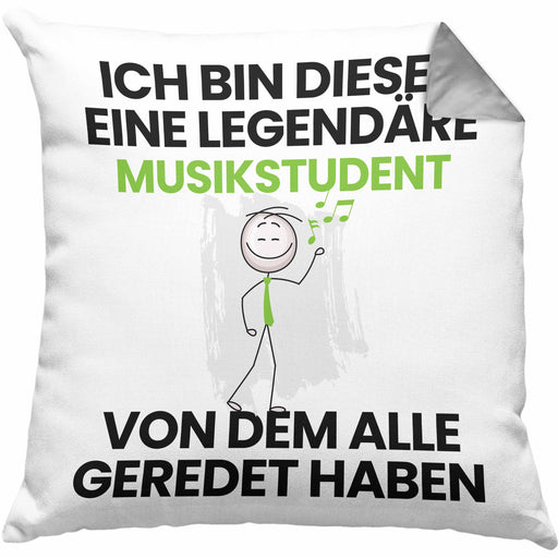 Musikstudent Geschenk Kissen mit Füllung 40x40 Lustige Geschenkidee Geburtstag für Musikstudent Ich Bin Dieser Legendäre Musikstudent Von Dem Alle Geredet Haben (Grau) Grau Trendation