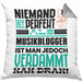 Musikblogger Geschenk Kissen mit Füllung 40x40 Lustige Geschenkidee für Musikblogger Geburtstag Niemand Ist Perfekt Aber Als Musikblogger Ist Man Nah Dran (Grau) Grau Trendation