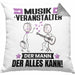 Musikveranstalter Kissen mit Füllung 40x40 Geschenk für Musikveranstalter Der Mann Der Alles Kann Geschenkidee zum Geburtstag (Grau) Grau Trendation