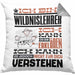 Wildnislehrer Geschenk Kaffee-Kissen mit Füllung 40x40 Geschenkidee für Wildnislehrer Ich Bin Wildnislehrer Ich Kann Es Dir Erklären Jedoch Nicht Für Dich Verstehen Spruch Lustig (Grau) Grau Trendation