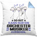 Orchestermusiker Geschenk Kissen mit Füllung 40x40 So Gut Kann Nur Ein Orchestermusiker Aussehen Geschenkidee (Grau) Blau Trendation