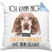 Cocker Spaniel Besitzer Kissen mit Füllung 40x40 Geschenk Lustiger Spruch Geschenkidee Ich Kann Nicht Mein Cocker Spaniel Hat Nein Gesagt (Grau) Blau Trendation