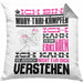 Muay-Thai-Kämpfer Geschenk Kaffee-Kissen mit Füllung 40x40 Geschenkidee für Muay-Thai-Kämpfer Ich Bin Muay-Thai-Kämpfer Ich Kann Es Dir Erklären Jedoch Nicht Für Dich Verstehen Spruch Lustig (Grau) Grau Trendation