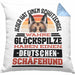 Deutscher Schäferhund Kissen mit Füllung 40x40 Geschenkidee Schäferhund Besitzer Schutzengel (Grau) Blau Trendation