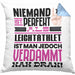 Leichtathlet Geschenk Kissen mit Füllung 40x40 Lustige Geschenkidee für Leichtathlet Geburtstag Niemand Ist Perfekt Aber Als Leichtathlet Ist Man Nah Dran (Grau) Blau Trendation