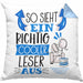 So Sieht Ein Richtig Cooler Leser Aus Geschenk Kissen mit Füllung 40x40 Lustiger Spruch Geschenkidee (Grau) Blau Trendation
