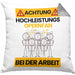 Opernfan Kissen mit Füllung 40x40 Geschenk Lustiger Spruch Geschenkidee für Opernfan Achtung Hochleistungs Opernfan Bei Der Arbeit (Grau) Grau Trendation