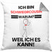 Schwiegercousin Geschenk Kissen mit Füllung 40x40 Lustiger Spruch Ich Bin Schwiegercousin Warum Weil Ich Es Kann Geschenkidee Bester Schwiegercousin Geburtstag (Grau) Grau Trendation