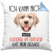 Golden Retriever Besitzer Kissen mit Füllung 40x40 Geschenk Lustiger Spruch Geschenkidee Ich Kann Nicht Mein Golden Retriever Hat Nein Gesagt (Grau) Blau Trendation