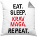 Krav Maga Kissen mit Füllung 40x40 Geschenk Kampfsportler Geschenkidee Selbstverteidigung (Grau) Grau Trendation