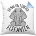 Elefant Kissen mit Füllung 40x40 Geschenk Für Elefanten-Liebhaber Geschenkidee Ich Mag Halt Einfach Elefanten (Grau) Blau Trendation