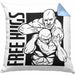 MMA-Kissen mit Füllung 40x40 Geschenk für MMA-Kämpfer Geschenkidee Free Hugs (Grau) Blau Trendation