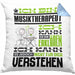 Musiktherapeut Geschenk Kissen mit Füllung 40x40 Lustige Geschenkdiee für einen Musiktherapeut Geburtstag Ich Bin Musiktherapeut Ich Kann Es Dir Erklären Aber Nicht Für Dich Verstehen (Grau) Blau Trendation