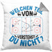 Eishockey Trainer Geschenk Kissen mit Füllung 40x40 Coach Eis-Hockey Spieler Geschenkidee Eishockeyspieler Geschenkdiee Welchen Teil Von Verstehst Du Nicht (Grau) Grau Trendation
