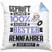Rennfahrer Geschenk Lustiger Spruch für Rennfahrer Geschenkidee Bester Rennfahrer Der WeltKissen mit Füllung 40x40 (Grau) Blau Trendation