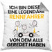 Rennfahrer Geschenk Kissen mit Füllung 40x40 Lustige Geschenkidee Geburtstag für Rennfahrer Ich Bin Dieser Legendäre Rennfahrer Von Dem Alle Geredet Haben (Grau) Grau Trendation