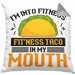 Taco Kissen mit Füllung 40x40 Taco-Liebhaber Geschenkidee für Taco-Fans (Grau) Grau Trendation