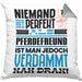 Pferdefreund Geschenk Kissen mit Füllung 40x40 Lustige Geschenkidee für Pferdefreund Geburtstag Niemand Ist Perfekt Aber Als Pferdefreund Ist Man Nah Dran (Grau) Grau Trendation