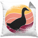 Ente Geschenk Vintage Kissen mit Füllung 40x40 Geschenk Retro Bauernhof Enten (Grau) Grau Trendation