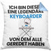 Keyboarder Geschenk Kissen mit Füllung 40x40 Lustige Geschenkidee Geburtstag für Keyboarder Ich Bin Dieser Legendäre Keyboarder Von Dem Alle Geredet Haben (Grau) Blau Trendation