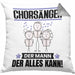 Chorsänger Kissen mit Füllung 40x40 Geschenk für Chorsänger Der Mann Der Alles Kann Geschenkidee zum Geburtstag (Grau) Grau Trendation