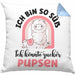 Geschenk für beste Freundin Kissen mit Füllung 40x40 Alpaka Llama Kissen mit Füllung 40x40 mit Spruch Ich Bin So Süß Ich Könnte Zucker Pupsen Geschenkidee für Frauen (Grau) Blau Trendation