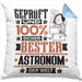 Astronom Geschenk Lustiger Spruch für Astronom Geschenkidee Bester Astronom Der WeltKissen mit Füllung 40x40 (Grau) Blau Trendation