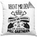 Gärtnerin Geschenk Kissen mit Füllung 40x40 Reicht Mir Den Spaten Ihr Narren Die Königin Will Gärtnern Geschenkidee Garten-Pflege Frauen (Grau) Grau Trendation