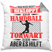 Lustige Kissen mit Füllung 40x40 für Handball Torhüter Torwart Geschenk Spruch Geschenkidee Handballtorwart (Grau) Grau Trendation
