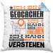 Geocacher Geschenk Kaffee-Kissen mit Füllung 40x40 Geschenkidee für Geocacher Ich Bin Geocacher Ich Kann Es Dir Erklären Jedoch Nicht Für Dich Verstehen Spruch Lustig (Grau) Blau Trendation