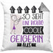 Geigerin Geschenk Kissen mit Füllung 40x40 Geschenkidee für Geigerin Geburtstag Weihnachten Spruch So Sieht Eine Richtig Coole Geigerin Aus (Grau) Grau Trendation