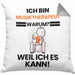 Musiktherapeut Geschenk Kissen mit Füllung 40x40 Lustiger Spruch Ich Bin Musiktherapeut Warum Weil Ich Es Kann Geschenkidee Bester Musiktherapeut Geburtstag (Grau) Grau Trendation