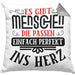 Liebste Person Geschenk Kissen mit Füllung 40x40 Es Gibt Menschen Die Passen Einfach Perfekt Ins Herz Geschenkidee Beste Freundin (Grau) Grau Trendation