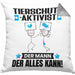 Tierschutzaktivist Kissen mit Füllung 40x40 Geschenk für Tierschutzaktivist Der Mann Der Alles Kann Geschenkidee zum Geburtstag (Grau) Grau Trendation