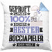 Bocciapieler Geschenk Lustiger Spruch für Bocciapieler Geschenkidee Bester Bocciapieler Der WeltKissen mit Füllung 40x40 (Grau) Blau Trendation