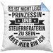 Steuerberaterin Geschenk Kissen mit Füllung 40x40 Geschenkidee Prinzessin (Grau) Blau Trendation