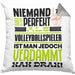 Volleyballspieler Geschenk Kissen mit Füllung 40x40 Lustige Geschenkidee für Volleyballspieler Geburtstag Niemand Ist Perfekt Aber Als Volleyballspieler Ist Man Nah Dran (Grau) Grau Trendation