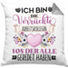 Arbeitskollegin Kissen mit Füllung 40x40 Geschenk Lustiger Spruch Geschenkidee Ich Bin Die Verrückte Arbeitskollegin Von Der Alle Geredet Haben (Grau) Grau Trendation