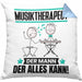Musiktherapeut Kissen mit Füllung 40x40 Geschenk für Musiktherapeut Der Mann Der Alles Kann Geschenkidee zum Geburtstag (Grau) Blau Trendation
