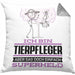Tierpfleger Geschenk Kissen mit Füllung 40x40 Ich Bin Tierpfleger Aber Sag Doch Einfach Superheld Lustige Geschenkdiee für Tierpfleger (Grau) Grau Trendation