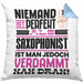 Saxophonist Geschenk Kissen mit Füllung 40x40 Lustige Geschenkidee für Saxophonist Geburtstag Niemand Ist Perfekt Aber Als Saxophonist Ist Man Nah Dran (Grau) Blau Trendation
