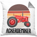 Ackerdemiker Kissen mit Füllung 40x40 Geschenk für Landwirt Geschenkidee Bauer Landwirtin Bauernhof Acker (Grau) Grau Trendation