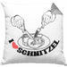 Schnitzel-Kissen mit Füllung 40x40 Geschenk für Schnitzel-Liebhaber (Grau) Grau Trendation